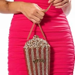 MOVIE DATE BLINGED CLUTCH -handbag shop movie date blinged clutch red multi 1 1