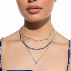 MY ALL SILVER NECKLACE SET -handbag shop my all silver necklace set silver 1 1