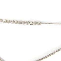 DUCHESS RHINESTONE LARIAT CHOKER NECKLACE -handbag shop necklace silver 3 3 c1