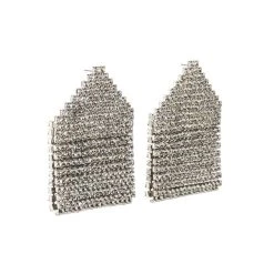 NEVER OVER THE TOP EARRING -handbag shop never over the top earring silver 3 3