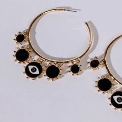 NIGHT OUT HOOP EARRING -handbag shop night out hoop earring gold 3 3