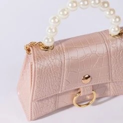 NOT A WHILE CROCODILE BEIGE MINI BAG -handbag shop not a while mni beige crocodile beige 4 4