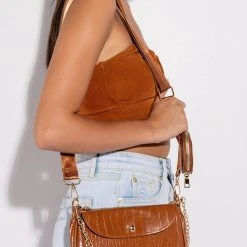 ON PERIODT CROC RUST BAGUETTE -handbag shop on periodt croc rust baguette rust 2 2 c1