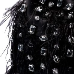 PHILIPPA EMBELISHED SATIN BAG IN BLACK -handbag shop philippa embelished satin bag in black black 4 4