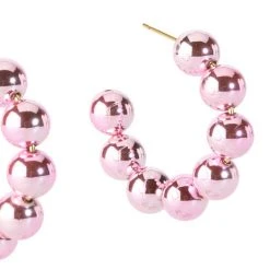 PINK POWER BUBBLE HOOPS 8 PINK POWER BUBBLE HOOPS -handbag shop pink power bubble hoops pink 4 4
