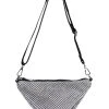 POP OUT RHINESTONE CROSSBODY BAG -handbag shop pop out rhinestone crossbody bag black silver 3 3