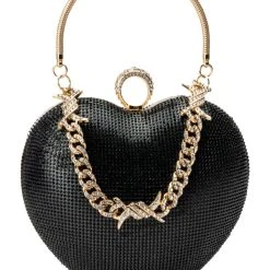 PROTECTED HEART BLACK PURSE