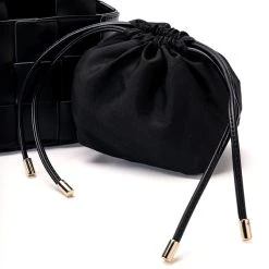 WINE NIGHT WOVEN PU BAG IN BLACK -handbag shop pu black bag black 5 5