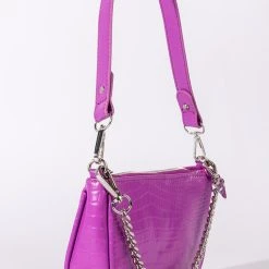 PURPLE LAGOON CROC PURSE -handbag shop puple lagoon croc purese purple 3 3 c1
