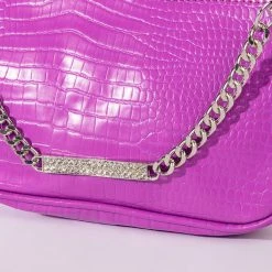 PURPLE LAGOON CROC PURSE -handbag shop puple lagoon croc purese purple 4 4 c1