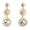 STUNNER STATUS RHINESTONE SUNBURST DROP EARRINGS -handbag shop red light green light drop earrings multi 2 2