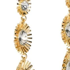 STUNNER STATUS RHINESTONE SUNBURST DROP EARRINGS -handbag shop red light green light drop earrings multi 4 4