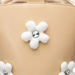 REGAL FLORAL DETAIL BUCKET BAG -handbag shop regal floral detail bucket bag tan 6 6