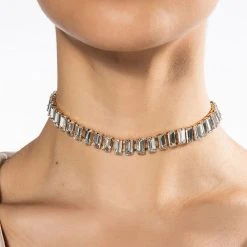 RESPECT THE LIFESTYLE RHINESTONE CHOKER -handbag shop respect the lifestyle rhinestone choker gold 1 1 c1