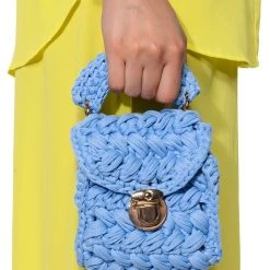 RHEBEKKA WOVEN BAG IN BLUE -handbag shop rhebekka woven bag in blue blue 1 1
