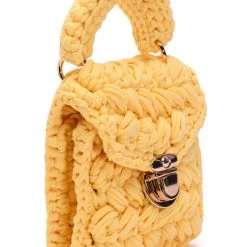 RHEBEKKA WOVEN BAG IN YELLOW -handbag shop rhebekka woven bag in yellow yellow 4 4