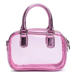RIGHT THROUGH ME PVC PURSE -handbag shop right through me pvc purse pink 4 4