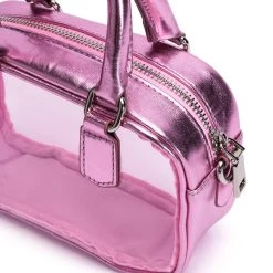 RIGHT THROUGH ME PVC PURSE -handbag shop right through me pvc purse pink 6 6