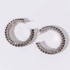 ROCKSTAR RHINESTONE HOOPS