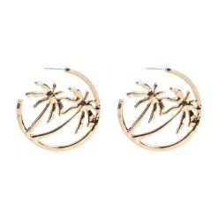 SANTA CRUZ STATEMENT HOOP EARRINGS -handbag shop santa cruz statement hoop earrings gold 4 4