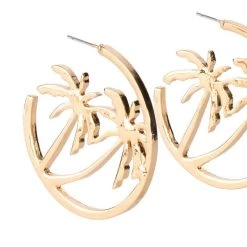 SANTA CRUZ STATEMENT HOOP EARRINGS -handbag shop santa cruz statement hoop earrings gold 5 5