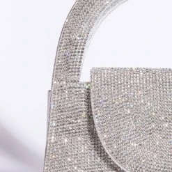 SATURDAY NIGHT FEVER RHINESTONE BAG -handbag shop saturday night fever rhinestone bag silver 5 5