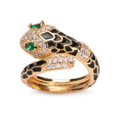 SECRETS RHINESTONE ENAMEL WRAP RING 9 SECRETS RHINESTONE ENAMEL WRAP RING -handbag shop secrets rhinestone enamel wrap ring gold multi 4 4