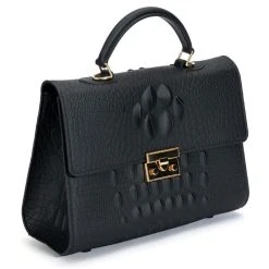 SEE YA LATER ALLIGATOR LARGE BLACK BAG -handbag shop see ya later alligator large black bag black 5 5