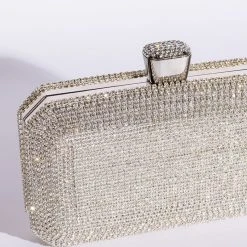 SHINE ON ME DIAMOND CLUTCH -handbag shop shine on me diamond clutch silver 4 4
