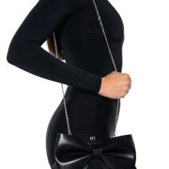 SITTING PRETTY FAUX LEATHER CLUTCH -handbag shop sitting pretty faux leather clutch black 1 1