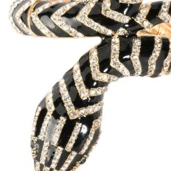 SLITHERY SNAKE WRAP BRACELET -handbag shop slithery snake wrap bracelet black 4 4