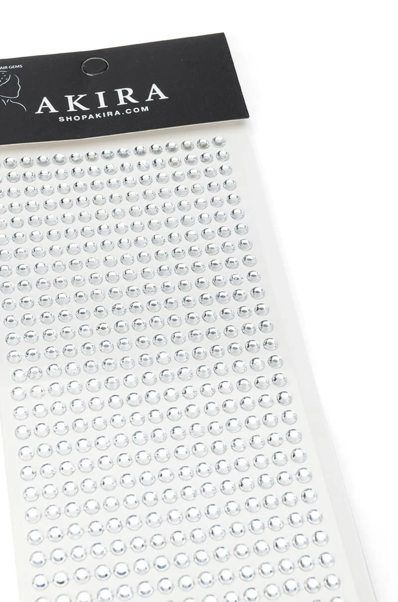 SMALL CIRCLE HAIR GEM STICKERS 4 SMALL CIRCLE HAIR GEM STICKERS - Image 2