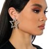 STAR OF THE SHOW EMBELLISHED EARRINGS -handbag shop star of the show embellished earrings silver 1 1