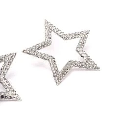 STAR OF THE SHOW EMBELLISHED EARRINGS 7 STAR OF THE SHOW EMBELLISHED EARRINGS -handbag shop star of the show embellished earrings silver 3 3