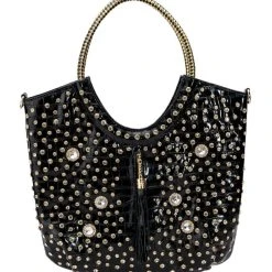 STARRY EYED EMBELLISHED CROC PURSE
