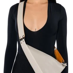 STATUS QUO TWO TONE SHOULDER BAG -handbag shop status quo two tone shoulder bag beige 3 3 c1