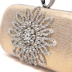 STRAIGHT FLEXING EMBELLISHED CLUTCH -handbag shop straight flexing embellished clutch gold multi 5 5