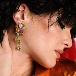 SUMMER GARDEN DANGLE EARRING -handbag shop summer garden dangle earring multi 1 1