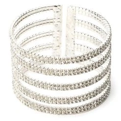 SWEET LOVE SILVER RHINESTONE CUFF -handbag shop sweet love silver rhinestone cuff silver 2 2 c1