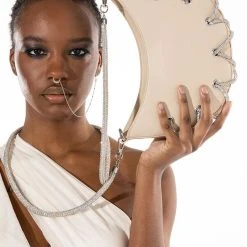 SWEETIE RHINESTONE CORD PURSE -handbag shop sweetie rhinestone cord purse beige 1 1