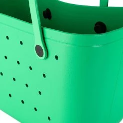 TALK ABOUT ME PERFORATED TOTE -handbag shop talk about me perforated tote green 5 5