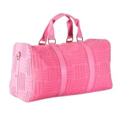 handbag shop -handbag shop terry pink weekend bag pink 4 4