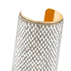 TONIGHT IS THE NIGHT RHINESTONE CUFF -handbag shop tonight is the night rhinestone cuff gold 4 4