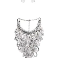 TOO ICY EMBELLISHED STATEMENT NECKLACE SET