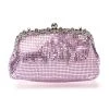 WALK IT OUT HIGH SHINE EMBELLISHED CHAINMAIL CLUTCH -handbag shop walk it out embellished chainmail clutch pink 2 2