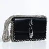 WANG LA ULTRA CHAIN BAGUETTE PURSE -handbag shop wang la ultra chain baguette purse black 3