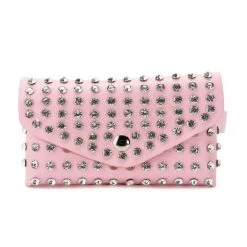 WOKE UP IN VEGAS RHINESTONE BELT BAG -handbag shop woke up in vegas rhinestone belt bag pink 4 4