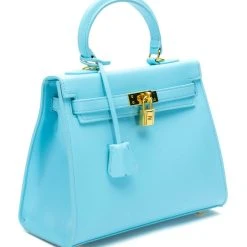 WORK IT PU LEATHER LIGHT BLUE BAG -handbag shop work it pu leather light blue bag blue 4 4