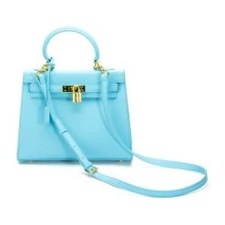 WORK IT PU LEATHER LIGHT BLUE BAG -handbag shop work it pu leather light blue bag blue 5 5