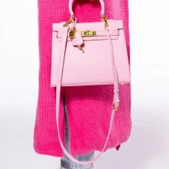 WORK IT PU LEATHER LIGHT PINK BAG -handbag shop work it pu leather light pink bag light pink 1 1